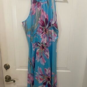 Floral Sleeveless Midi Dress